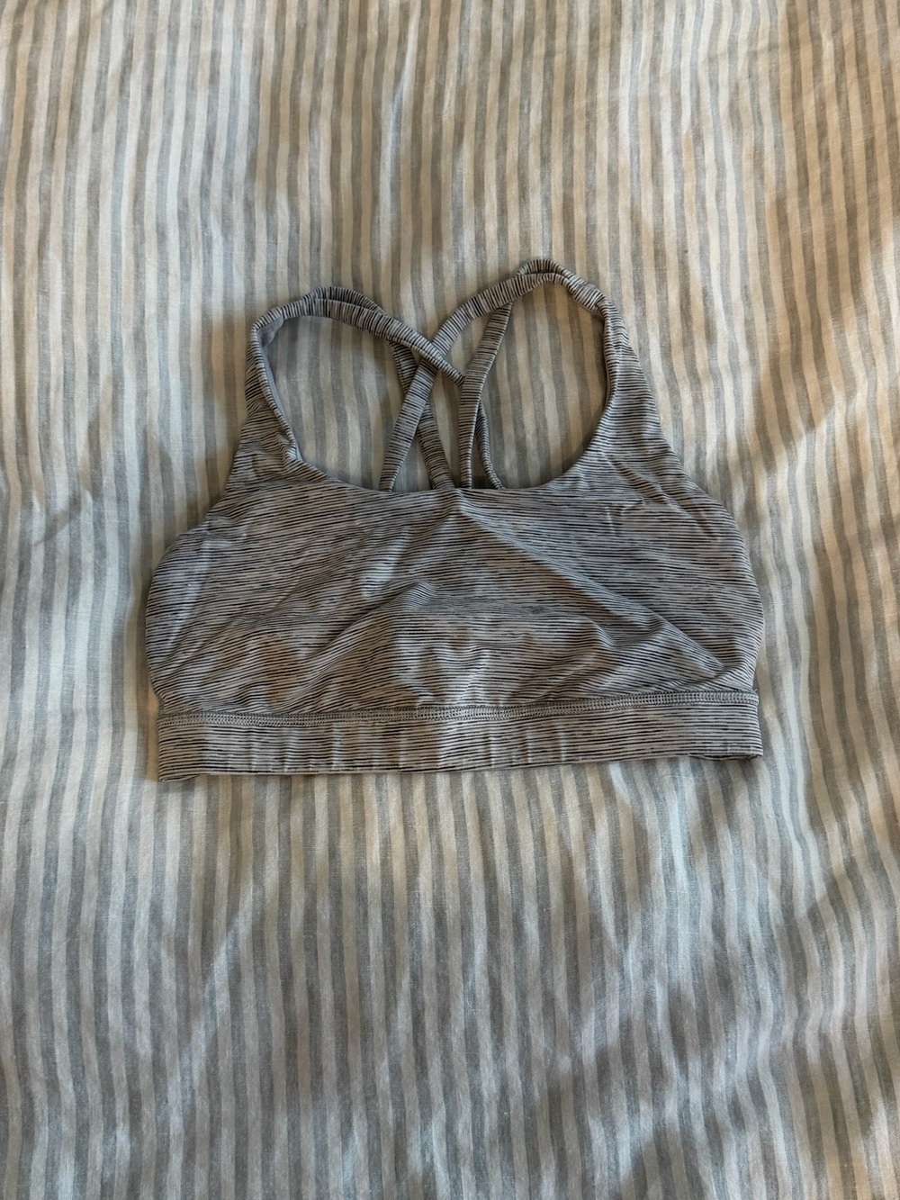 Lululemon White & Gray Sports Bra Size 6